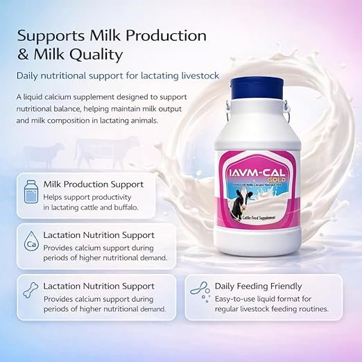 IAVM Cal Gold Liquid Calcium for Cattle, Buffalo, Goat & Sheep | Pink Strawberry Flavour | Bone Strength, Milk Yield & Immunity Booster – DOLLU - Image 4